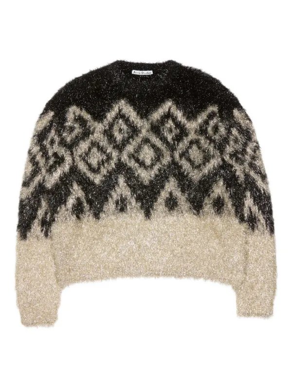 Acne Studios Geometric-pattern Sweater in Black