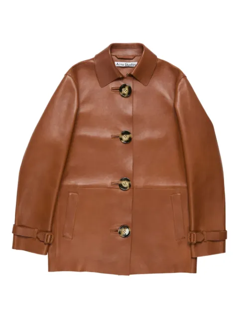 Acne Studios leather buttoned coat