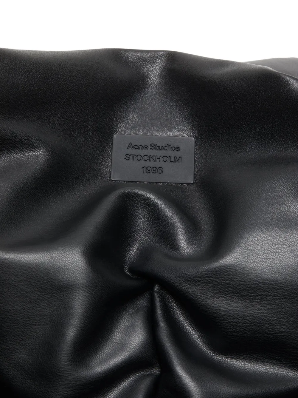 Acne Studios Hooded Faux Leather Jacket A90654le R In Black