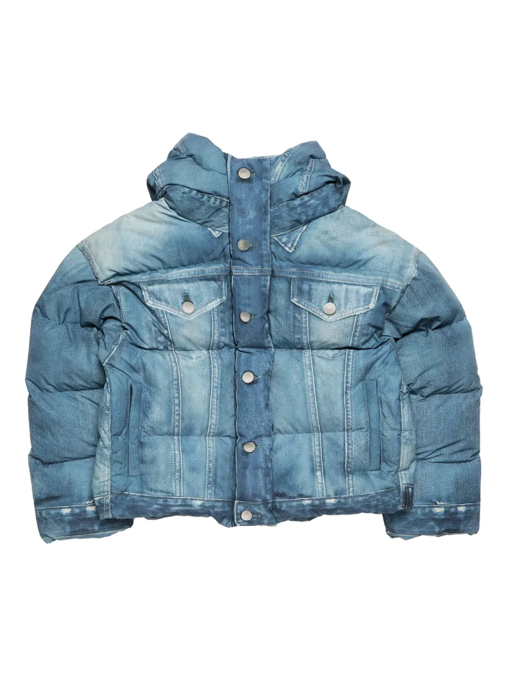 Acne Studios フーデッド デニムジャケット - ブルー Acne Studios フーデッド デニムジャケット - ブルー