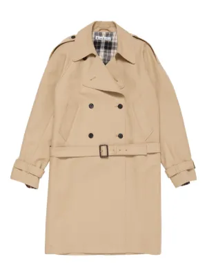【24SS NEW】Acne Studios_women/ ダブルブレストトレンチコート ウールダブルフェイス カラーレス ショートトレンチコート