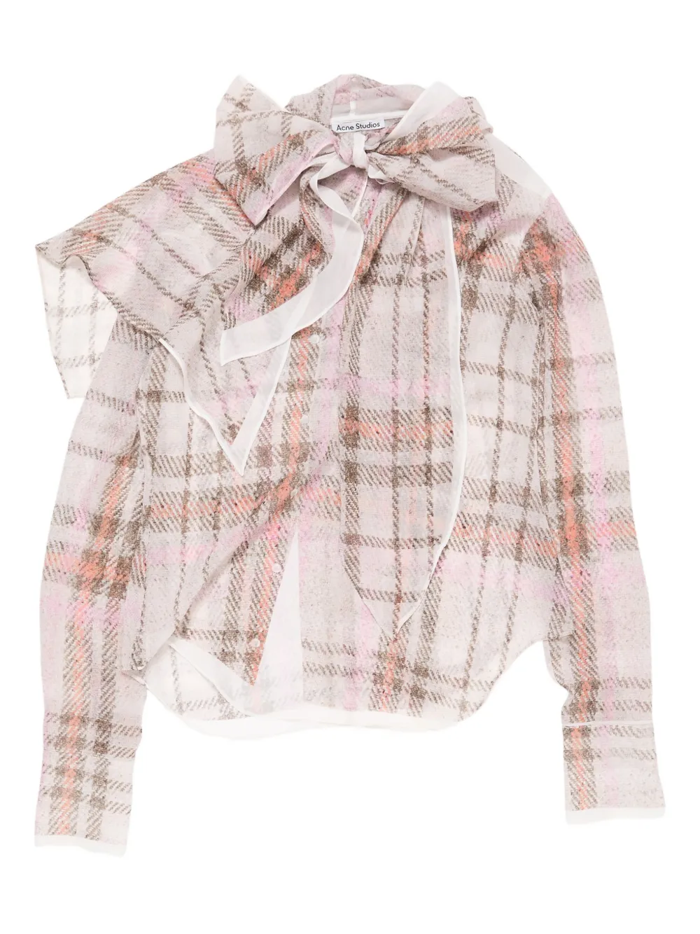 plaid chiffon blouse