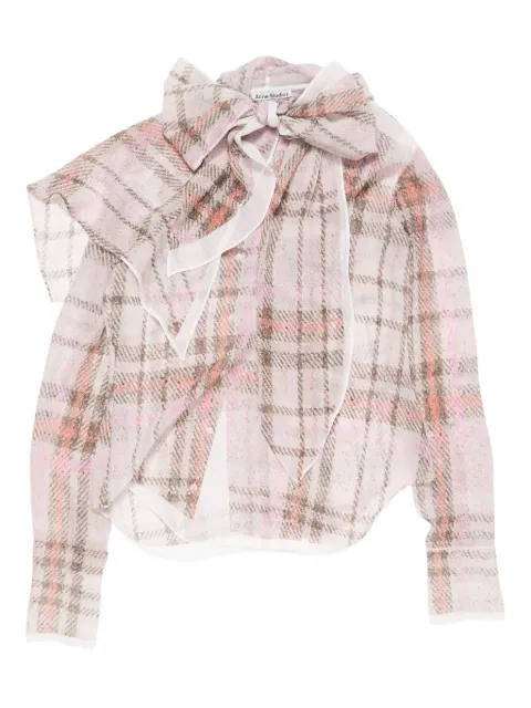 Acne Studios 格纹雪纺罩衫