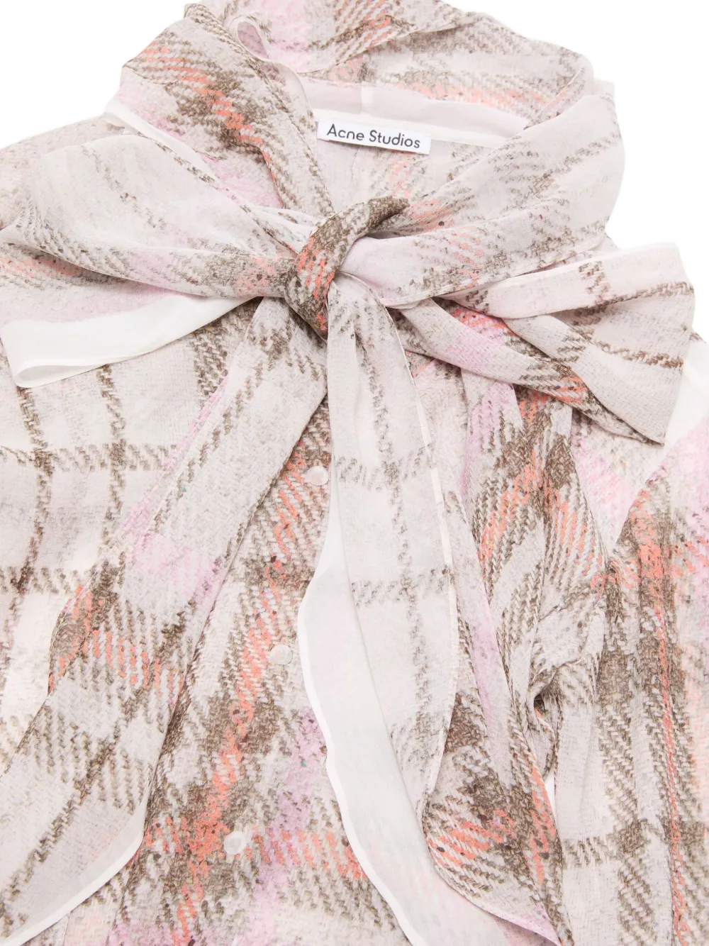 plaid chiffon blouse