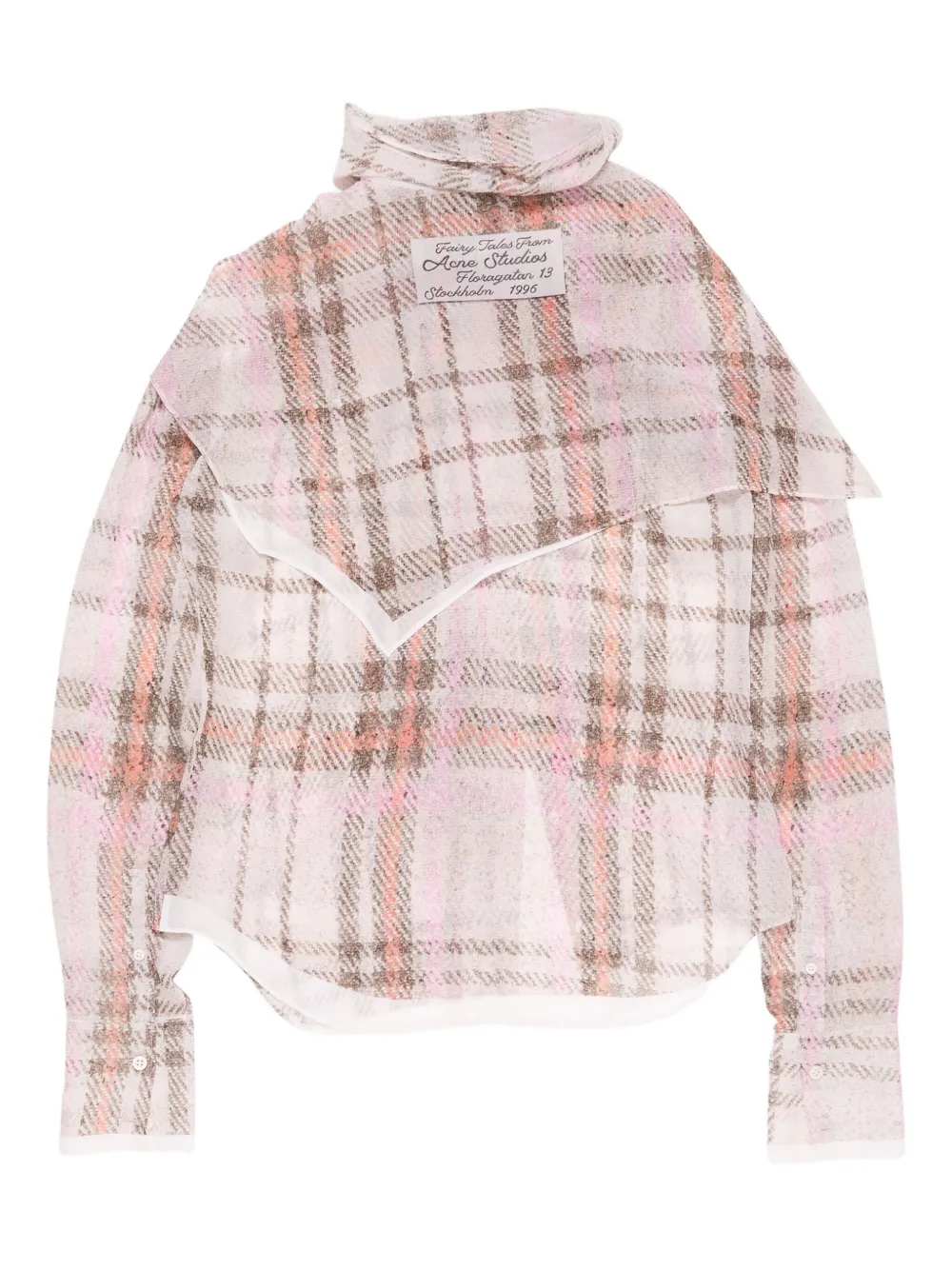 plaid chiffon blouse