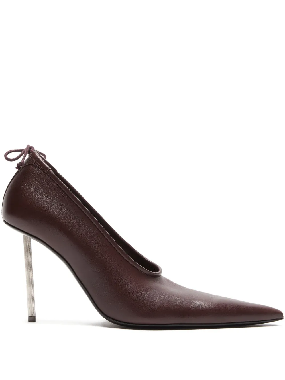 Acne Studios 100mm Pointed-toe Leather Pumps In Brown