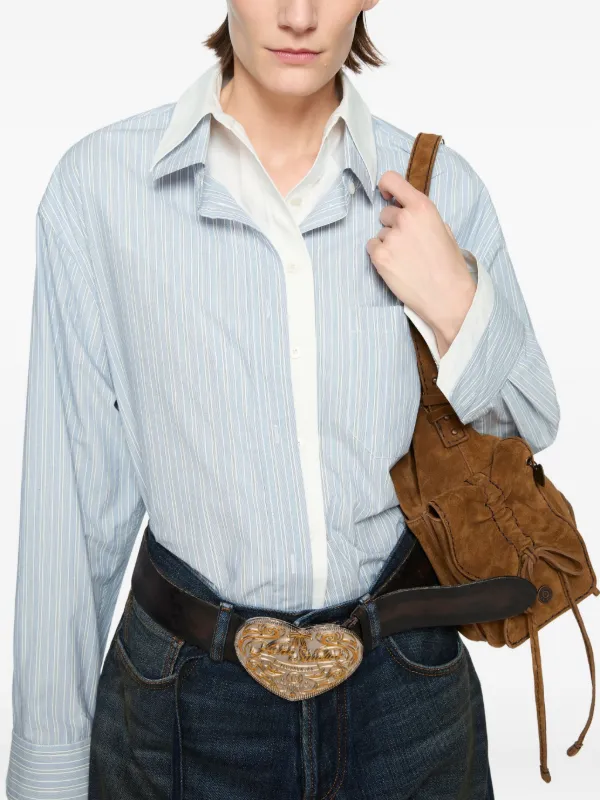 Acne Studios Striped Shirt Blue FARFETCH IN