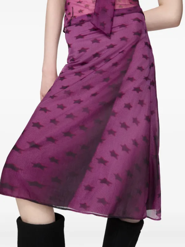 Acne Studios スタープリント スカート | パープル | FARFETCH JP