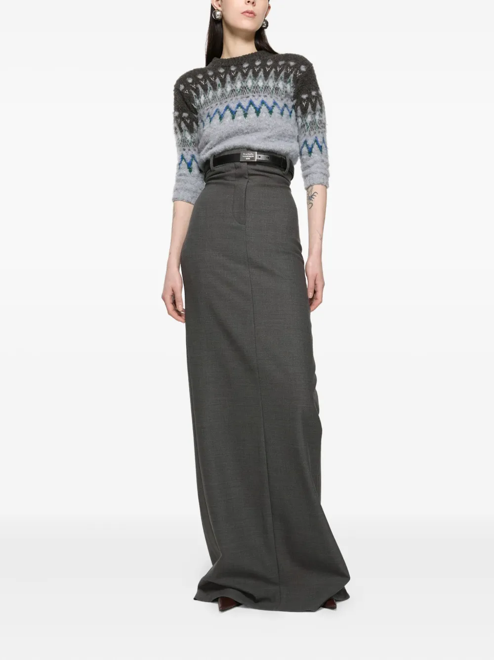 Acne Studios High waist maxi-rok - Grijs