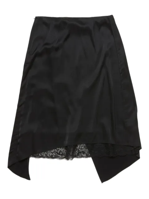 Acne Studios ruffled lace-trim midi skirt