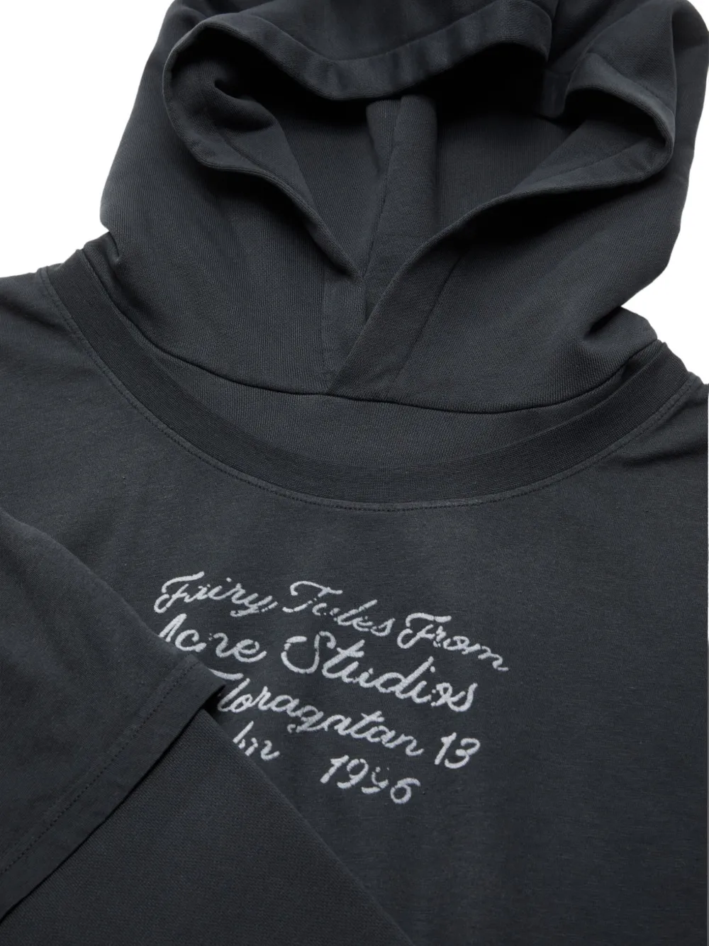 Acne Studios Gelaagde hoodie met letterdetail Zwart