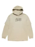 Acne Studios double-layered lettering-detail hoodie - Neutrals