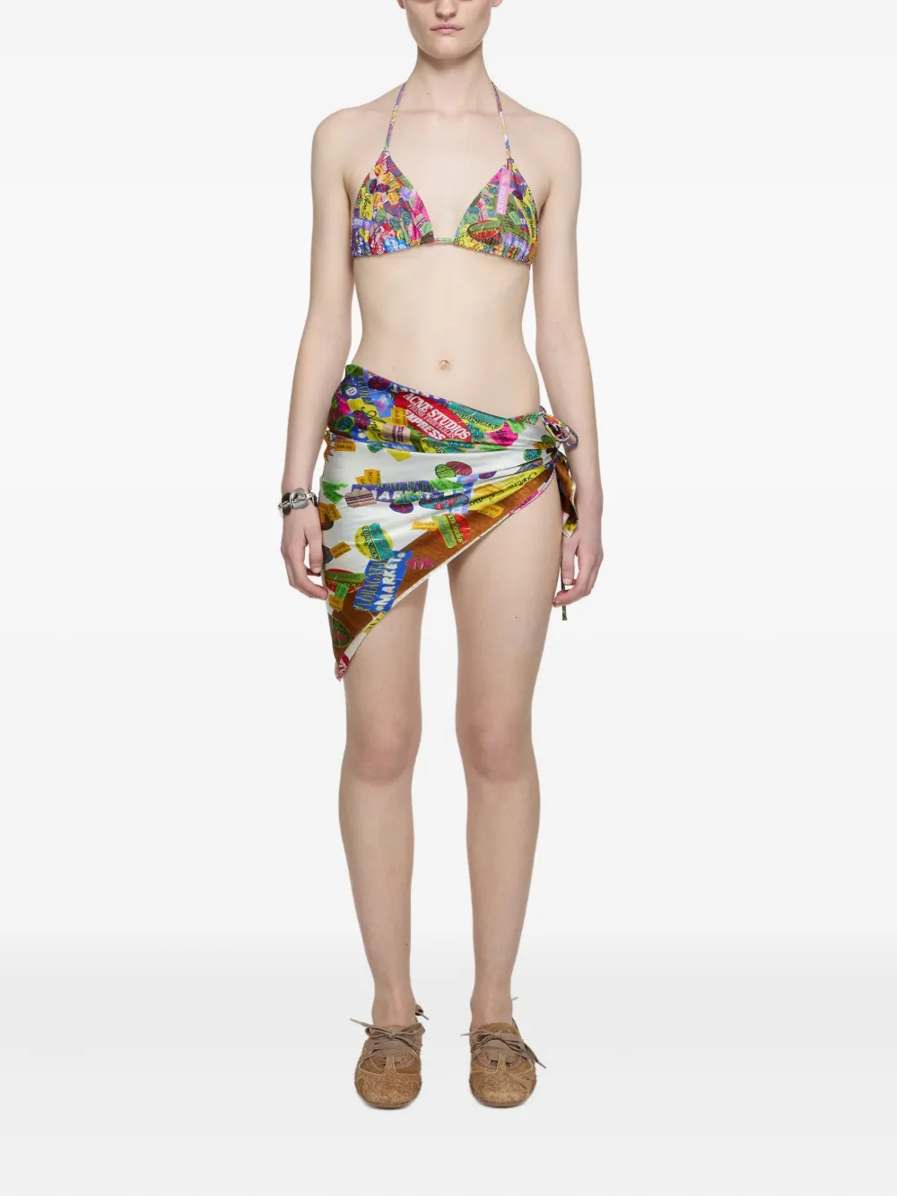 Acne Studios Graphic-print Bikini In Multi
