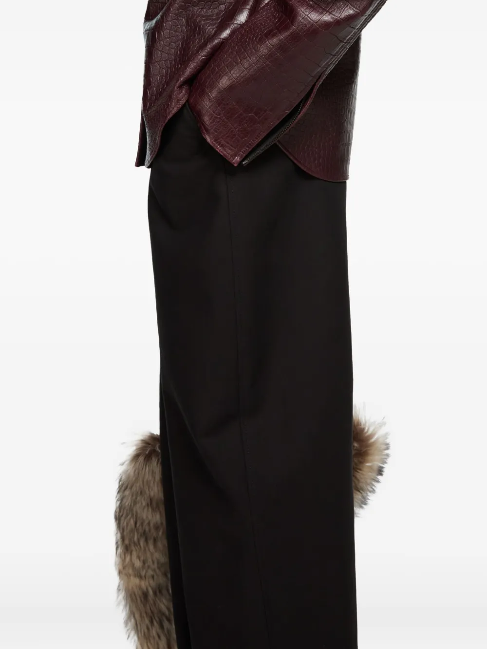 Acne Studios Pleated Wide-leg Trousers In Black