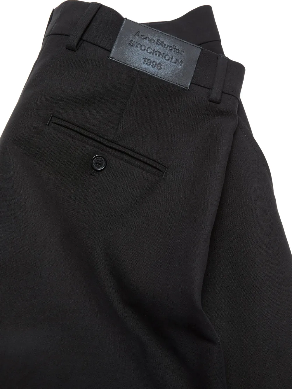 Acne Studios Pleated Wide-leg Trousers In Black