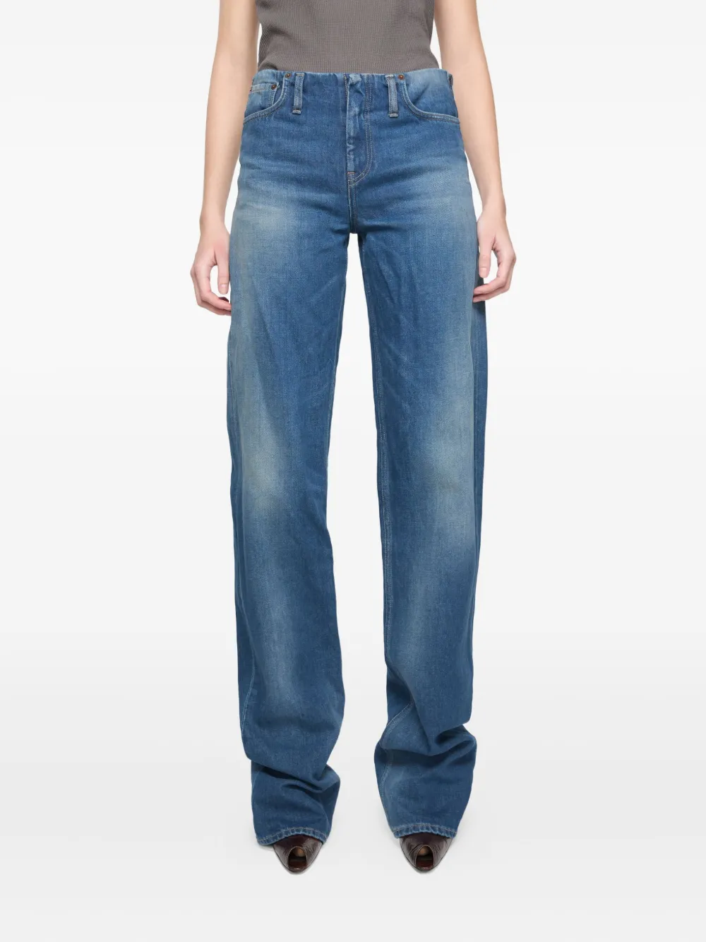 Acne Studios High-waist jeans Blauw