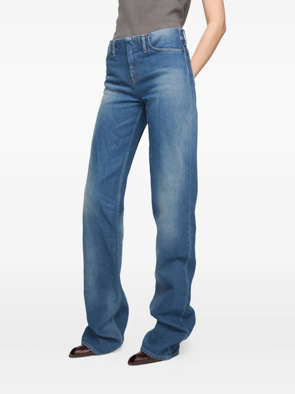 Acne Studios High-waist jeans Blauw