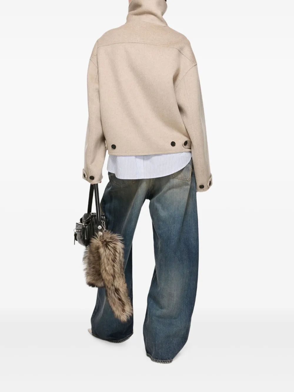 Acne Studios Zip-up Jacket In Neutral