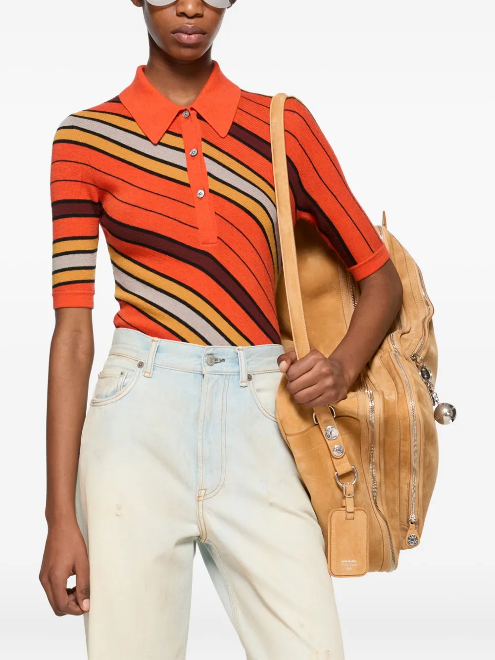 Acne Studios Gestreept poloshirt Oranje