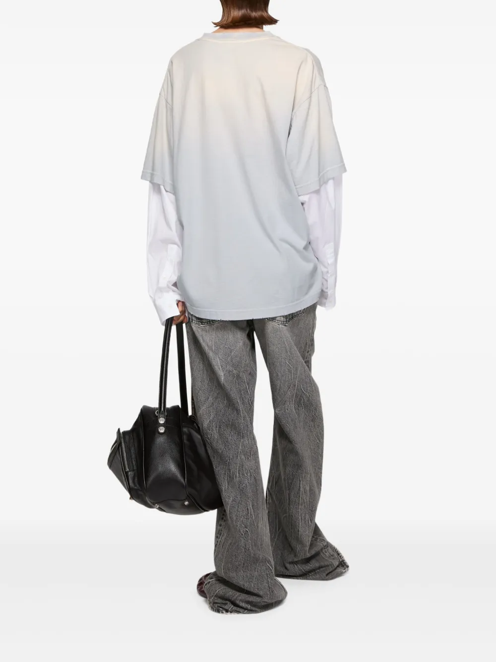 Acne Studios Broek met ceintuur Grijs