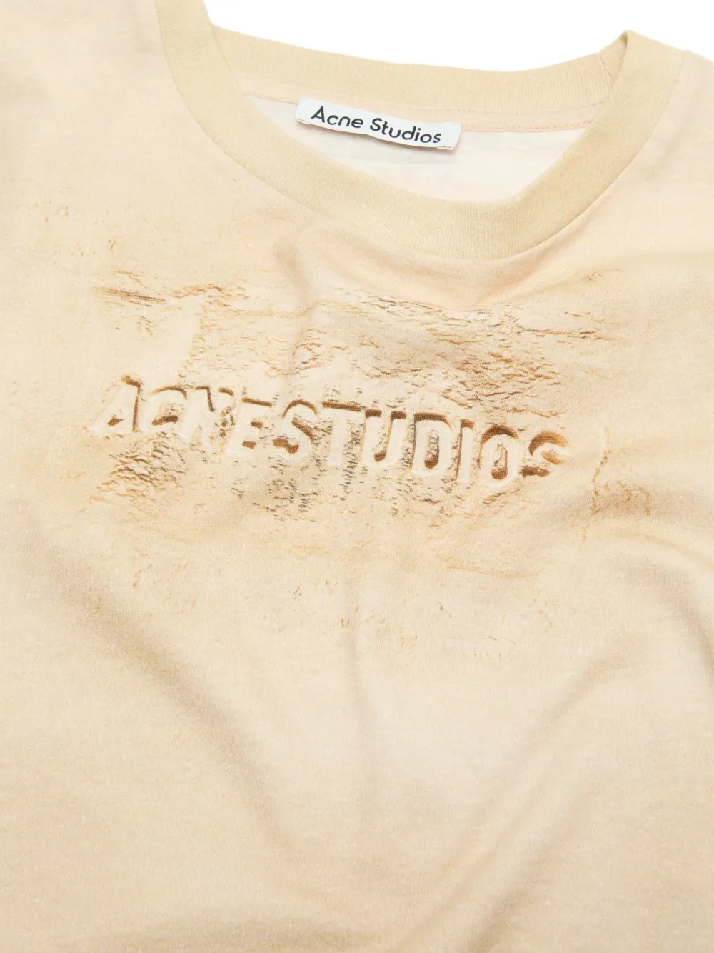 Acne Studios T-shirt van biologisch katoen Beige