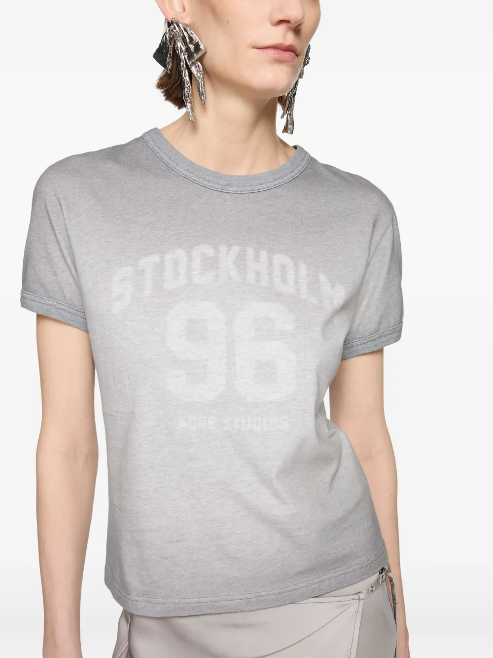 Acne Studios Katoenen T-shirt Grijs