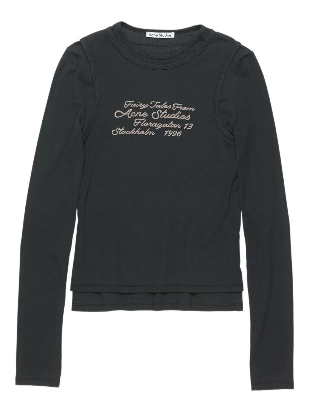 Acne Studios T-shirt met borduurwerk Zwart