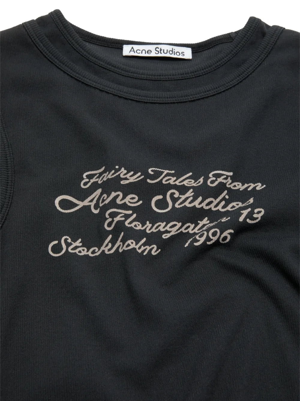 Acne Studios T-shirt met borduurwerk Zwart
