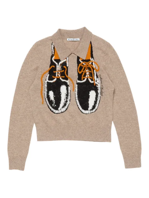 Acne Studios Pullover mit Poloshirtkragen
