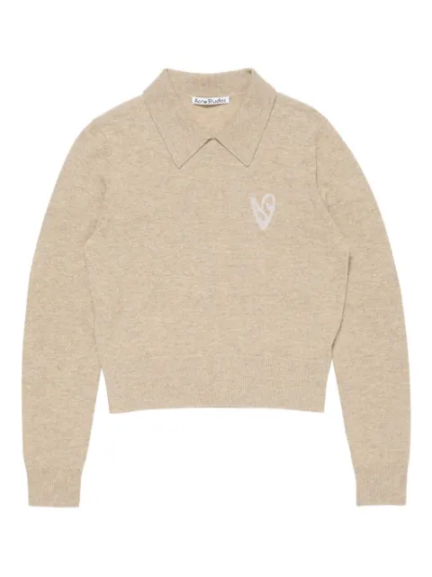 Acne Studios heart-intarsia knit top