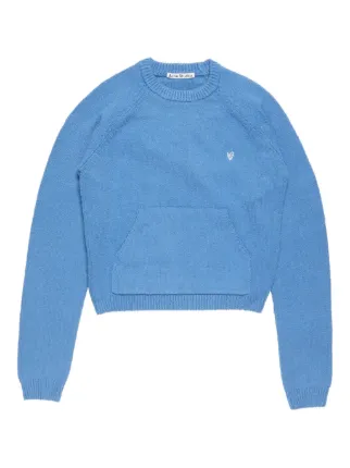 Acne Studios ネイビー クロップドニット Acne Studios ポケットディテール クロップドセーター | ブルー