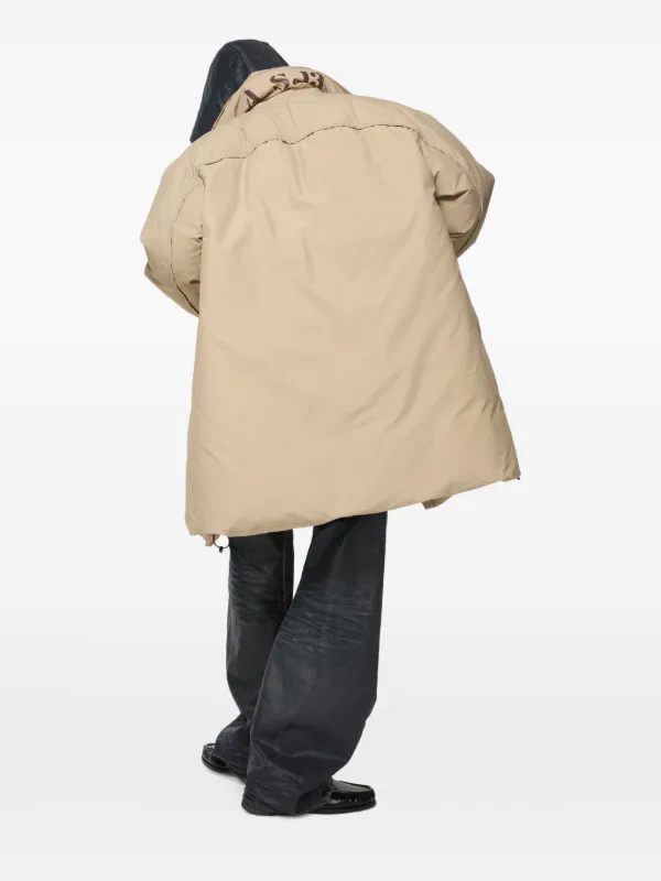 Acne Studios Button Padded Parka | Neutrals | FARFETCH