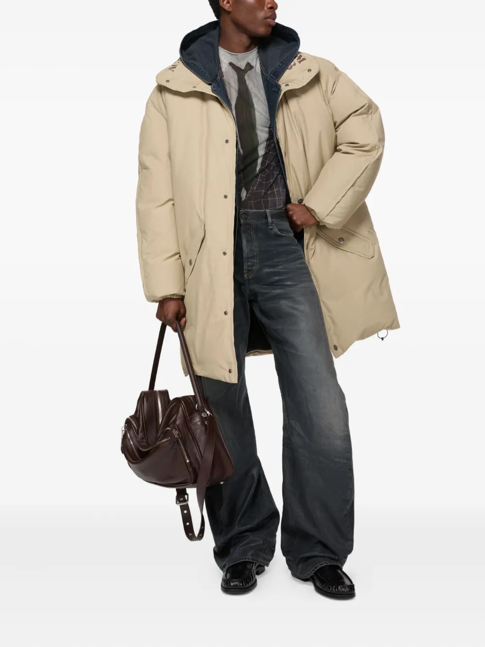 Acne Studios Gewatteerde parka met knopen - Beige