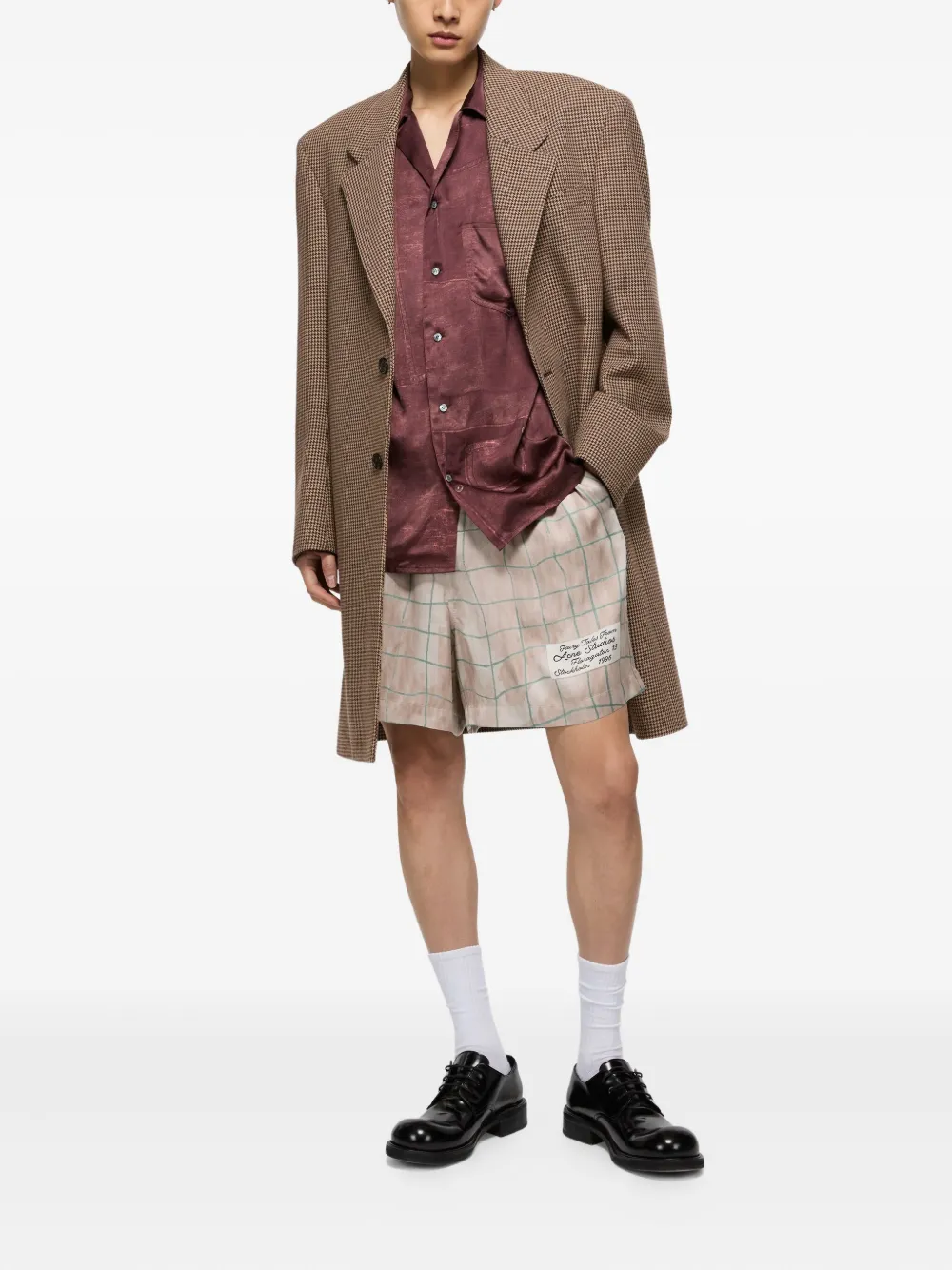 Acne Studios abrigo de lana con motivo pied de poule | Abrigos con botonadura simple | Image 2