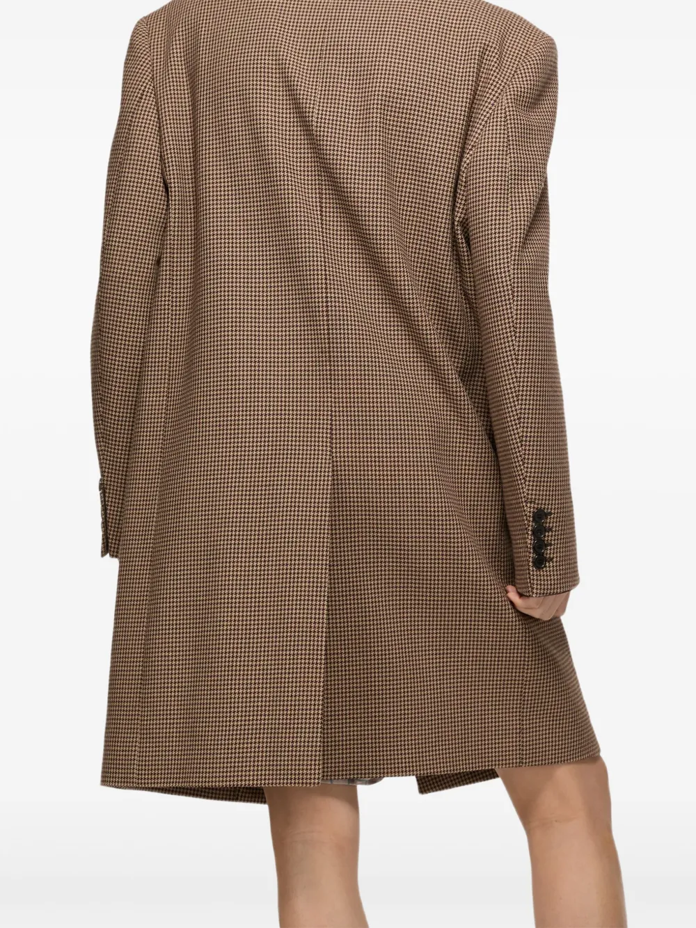 Acne Studios ハウンドトゥース コート | ブラウン | FARFETCH JP