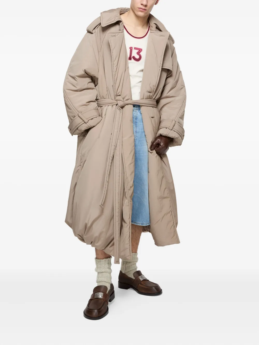Acne Studios Technical belted-padded trench coat | Down Coats | Image 2