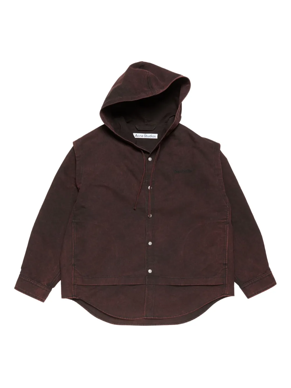 Acne Studios hooded organic cotton jacket | Red | Image 1