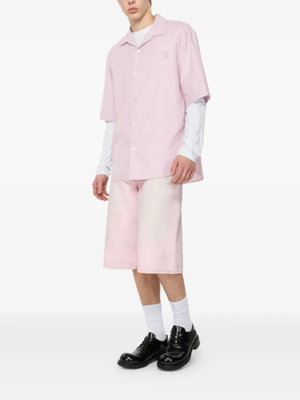 Acne Studios エンブロイダリーシャツ | ピンク | FARFETCH JP