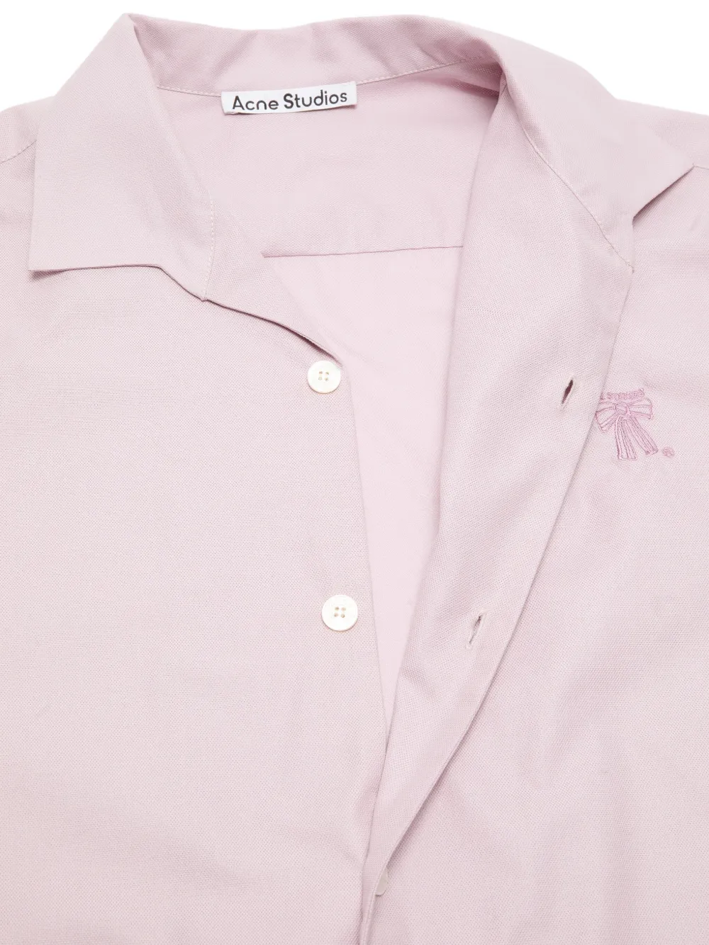 Acne Studios Overhemd met geborduurde strik Roze