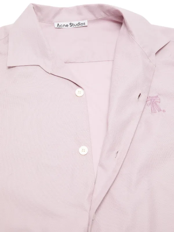 Acne Studios エンブロイダリーシャツ | ピンク | FARFETCH JP