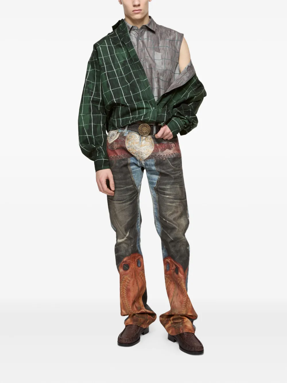 Acne Studios Geruit overhemd - Groen