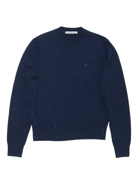 Acne Studios logo-patch crew-neck sweater