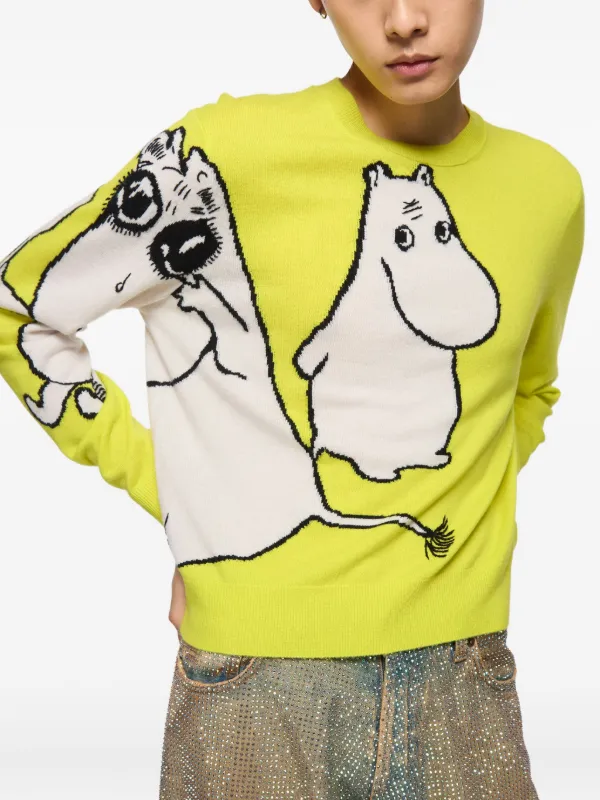 Acne Studios グラフィック ニットトップ | イエロー | FARFETCH JP