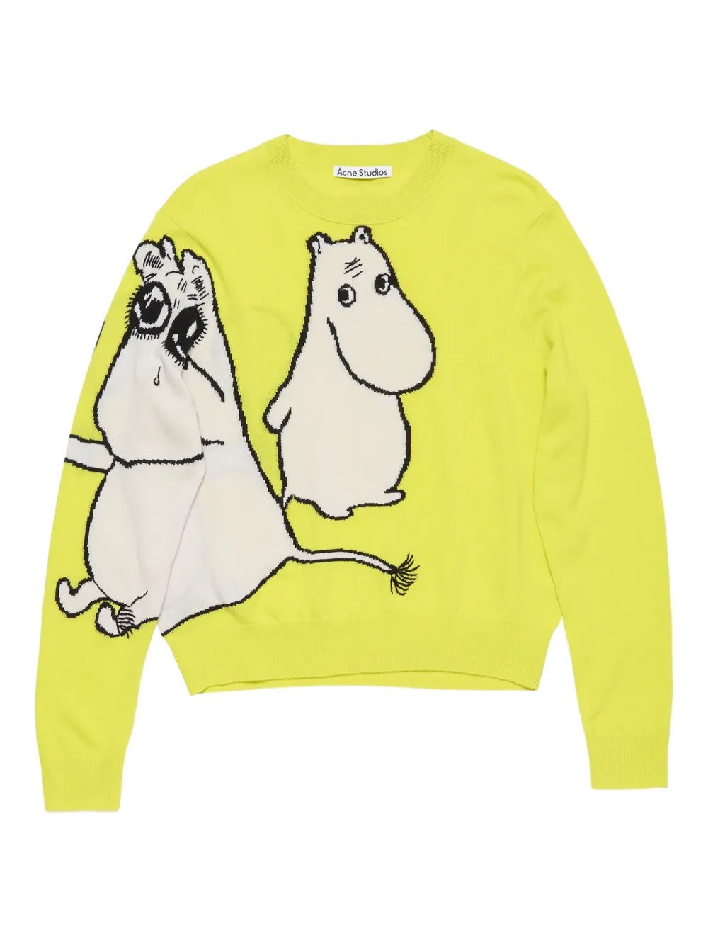 cartoon-print knitted jumper