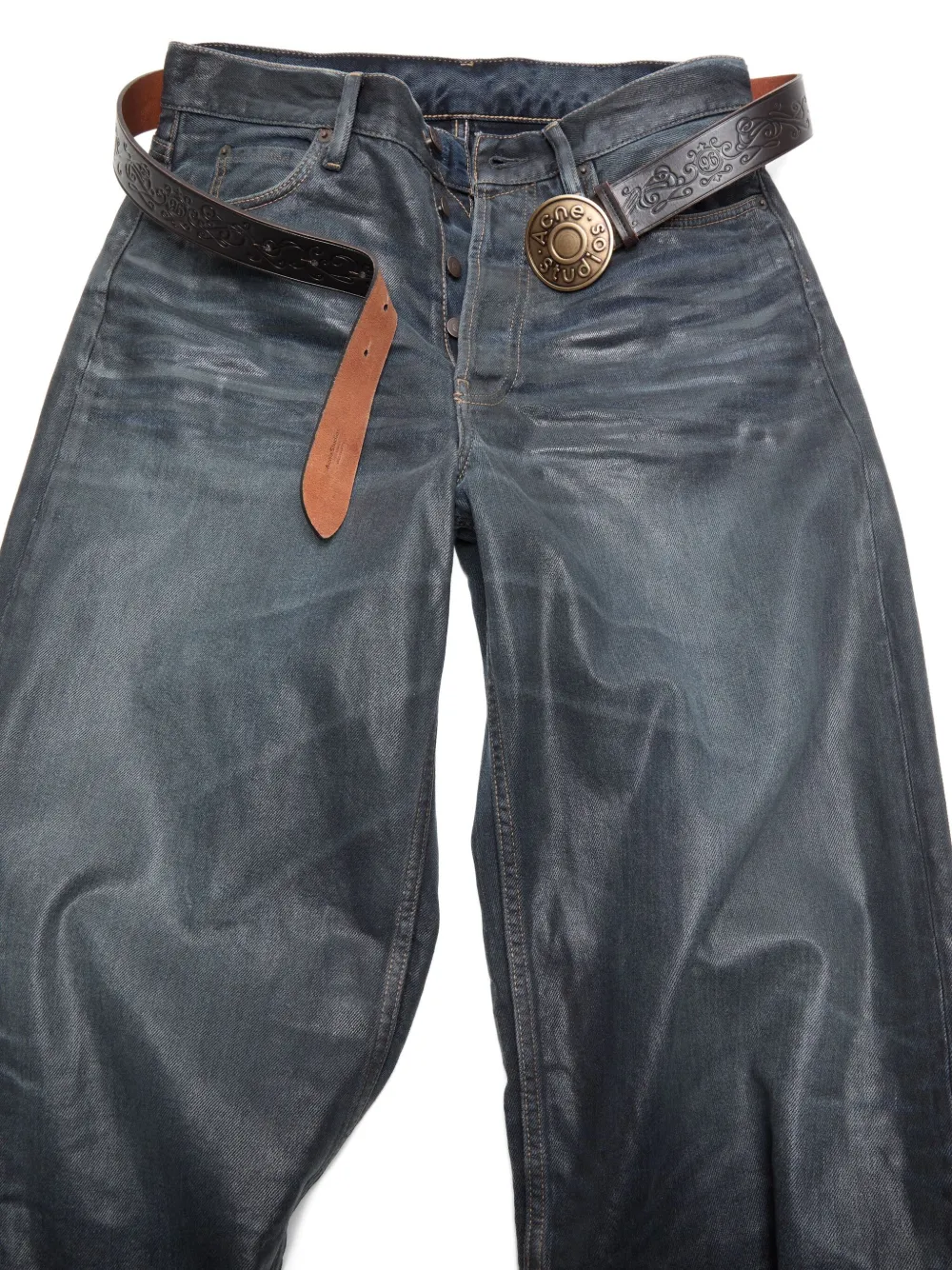 Acne Studios Riem met logogesp - Zwart
