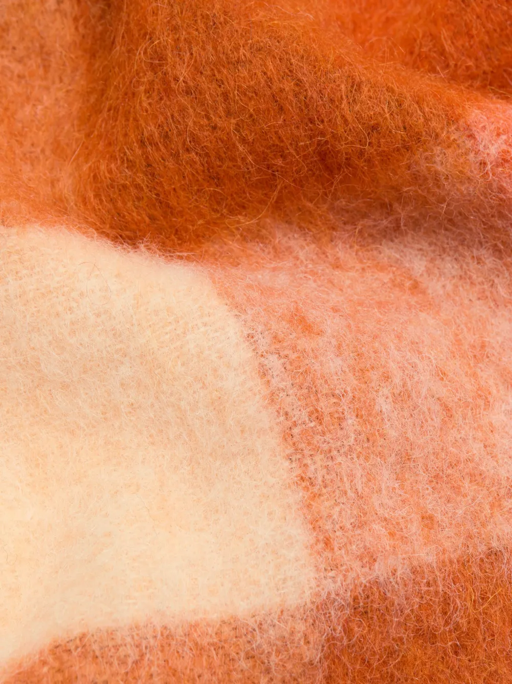 Acne Studios Geruite sjaal met franje Oranje