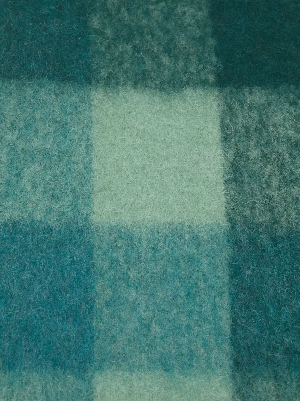 Acne Studios Checked Fringed Scarf In Green