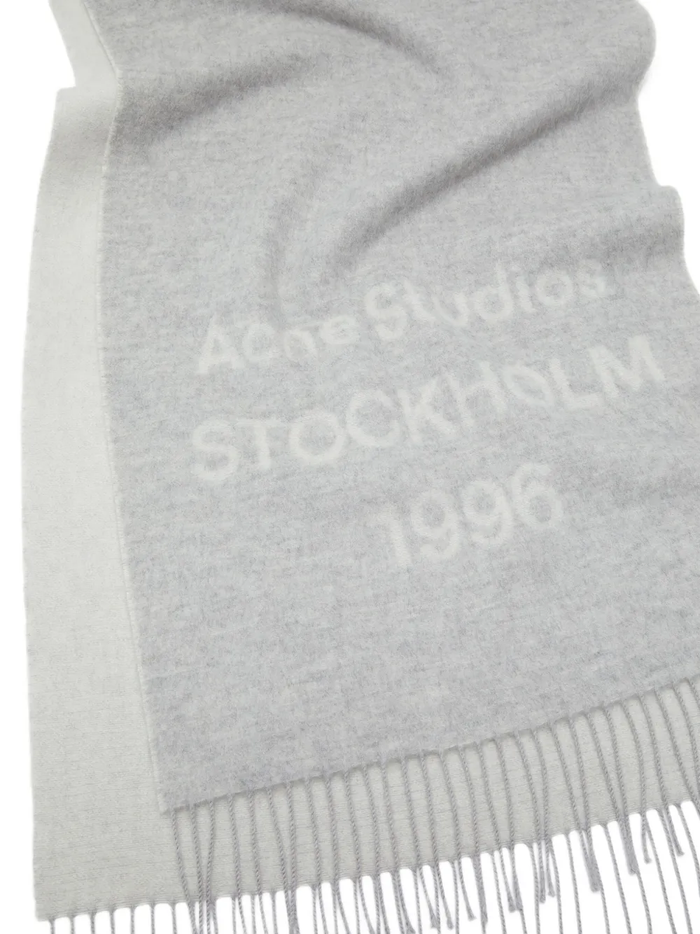 Acne Studios logo-embellished wool scarf | Women | Image 2