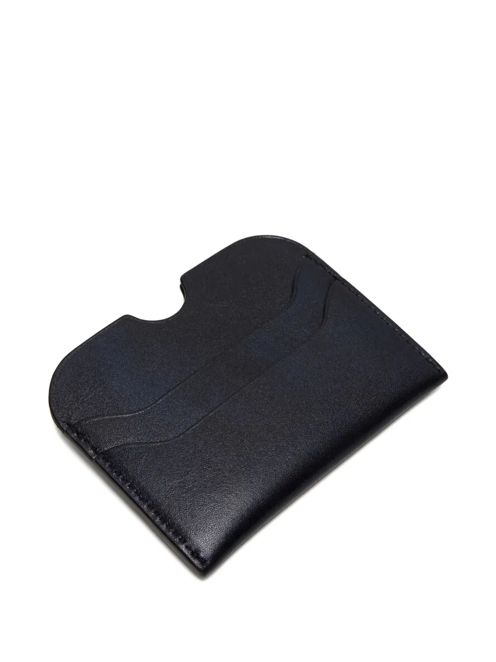 Acne Studios Leather Cardholder In Blue