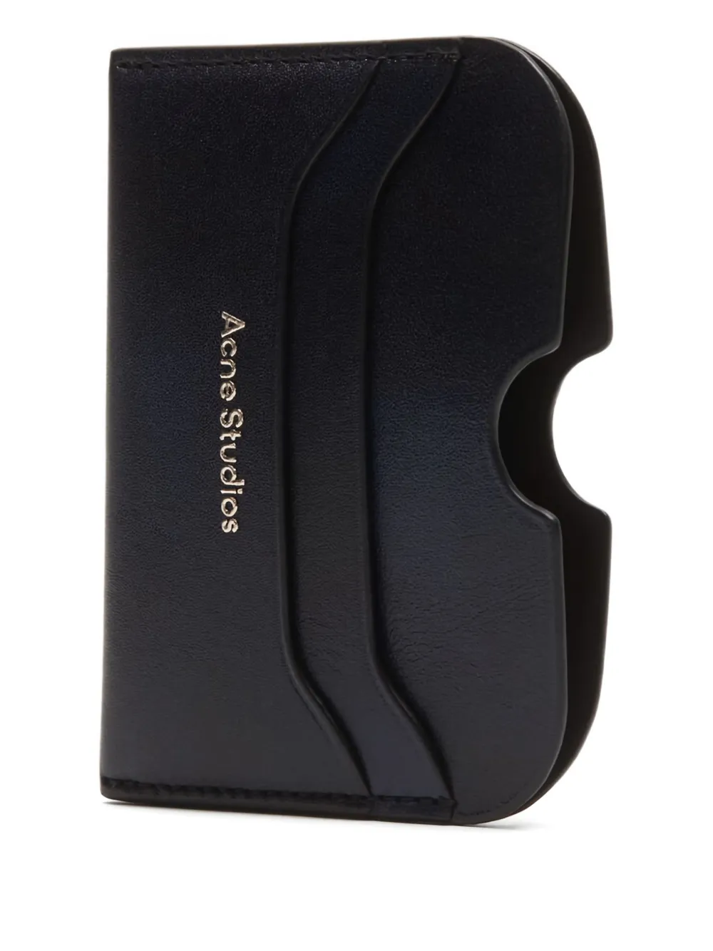 Acne Studios Leather Cardholder In Blue